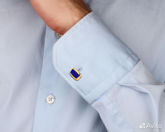 Золотые запонки с лазуритом Van Cleef and Arpels