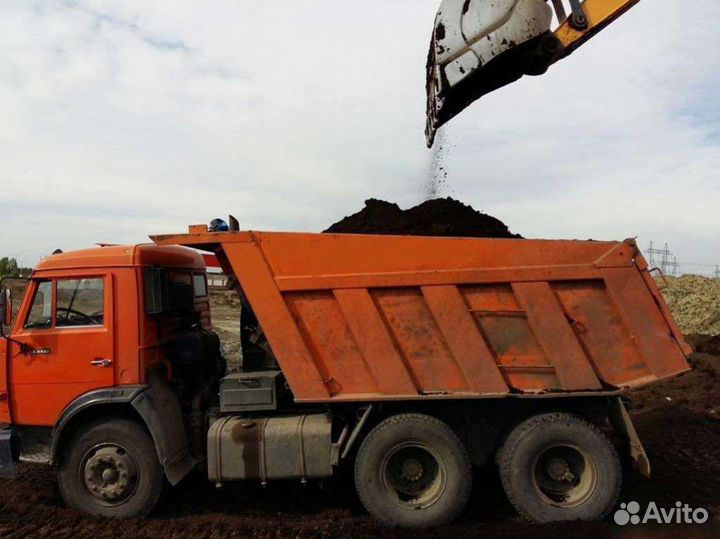 Чернозем доставка по 10 куб.м, 20 куб.м