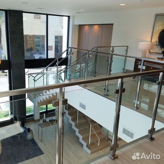 Ограждения из стекла в интерьер