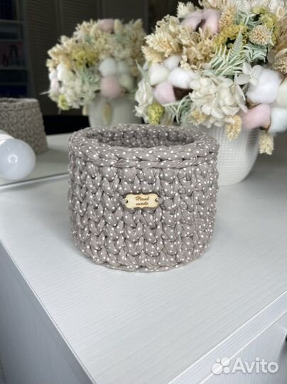 Корзинки из трикотажной пряжи