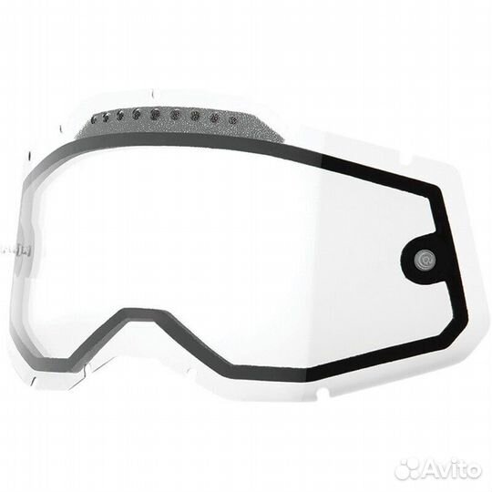 100% Dual Vented Accuri/racecraft 2 Lens Clear