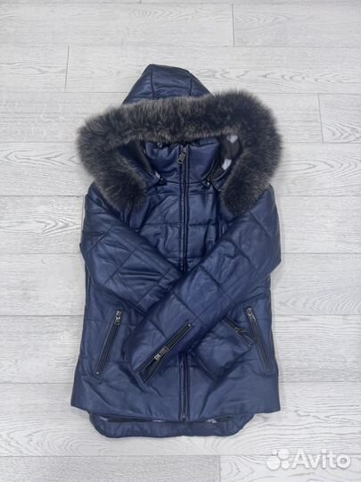 Кожанный пуховик Gallotti