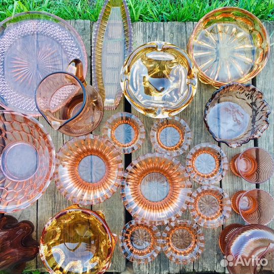 Ваза карамельное стекло