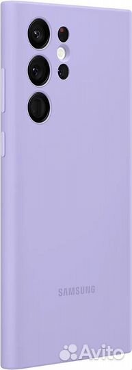 Чехол Silicone Cover для Samsung S22 Ultra лаванда