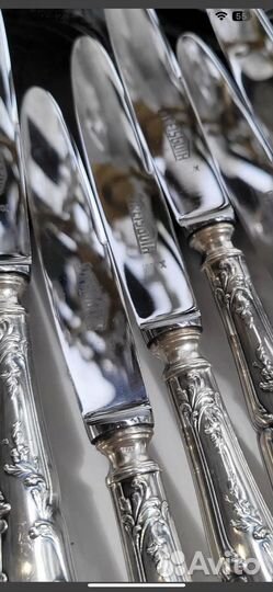 Столовые ножи серебрение.Франция