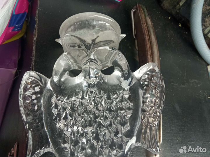 Подсвечник хрустальный сова СССР