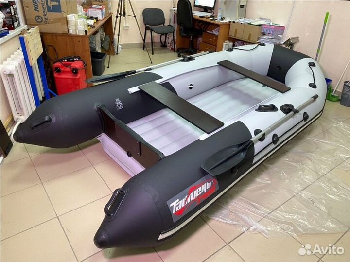 Лодка пвх Таймень LX 3400 нднд Графит/светло-серый
