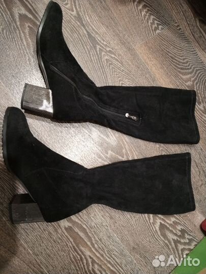 Сапоги чулки велюр 39