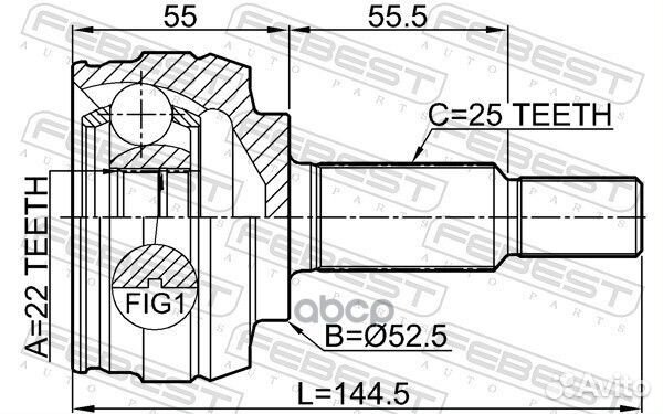 ШРУС renault megane III/fluence 10- нар. 2410-flue