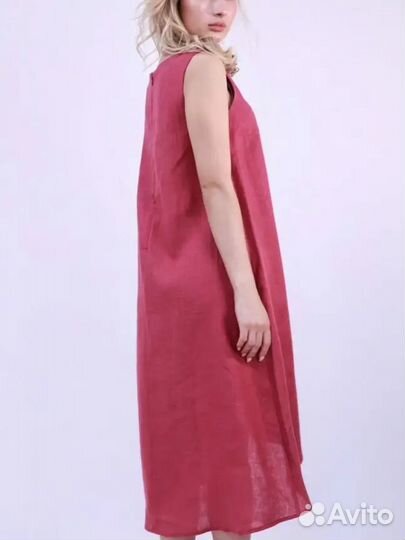 Платье летнее льняное 44