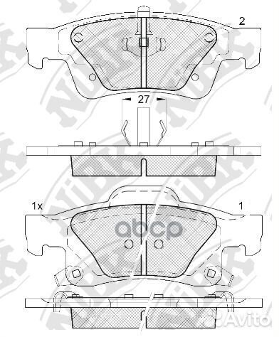 Колодки тормозные PN0834 NiBK