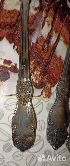 Мельхиор чайная ложка с посеребрением