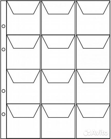 Лист для монет на 35, 24, 20, 12 ячеек. Доставка