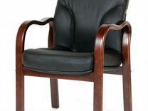 Кресло для посетителя из натуральной кожи