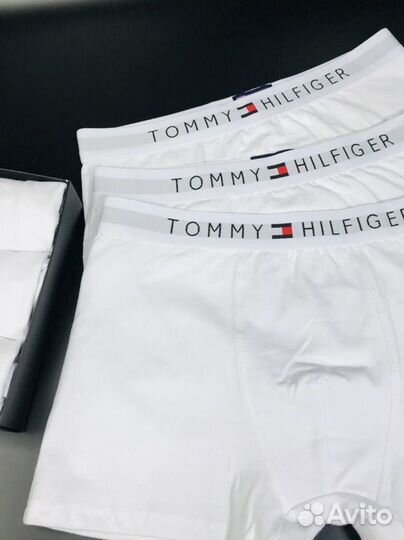 Трусы мужские tommy hilfiger белые хлопок арт.1011