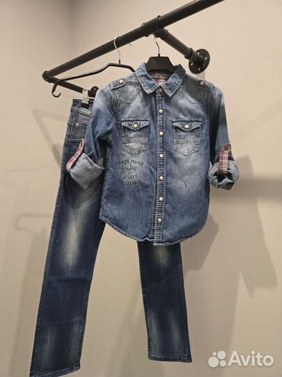 Джинсовая рубашка Pepe на мальчика 9 лет