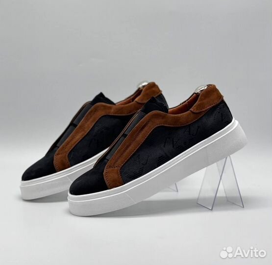 Слипоны мужские armani