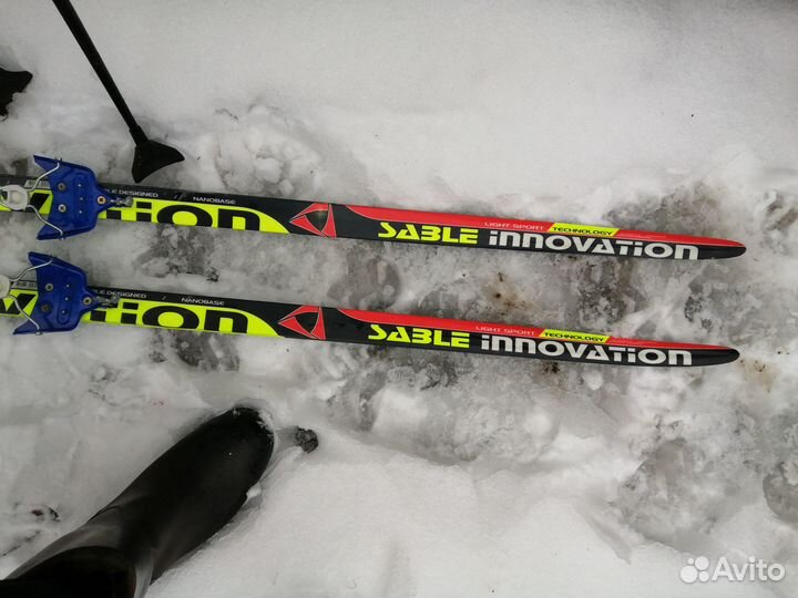 Лыжный комплект STC лыжи, палки, ботинки 35 р-р