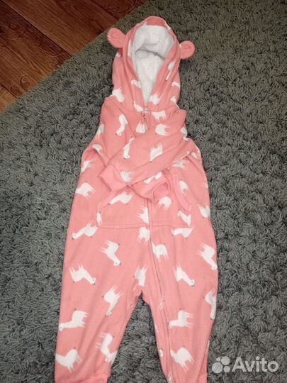 Комбинезон-боди теплый, для девочки