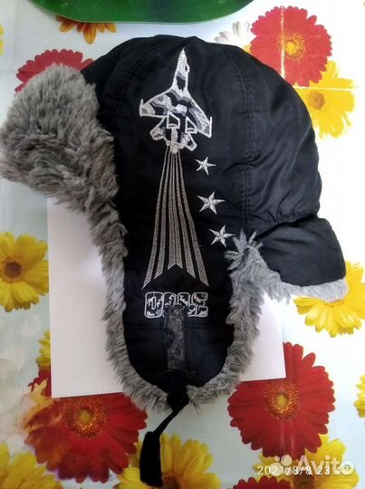 Детская зимняя шапка ушанка, р.54