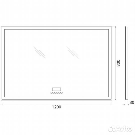 Зеркало BelBagno spc-grt-1200-800-led-tch-rad Хром