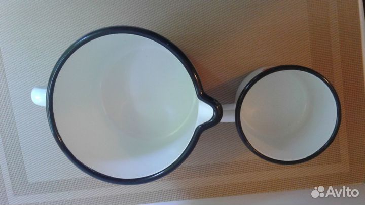 Посуда эмалированная - кружки, миски