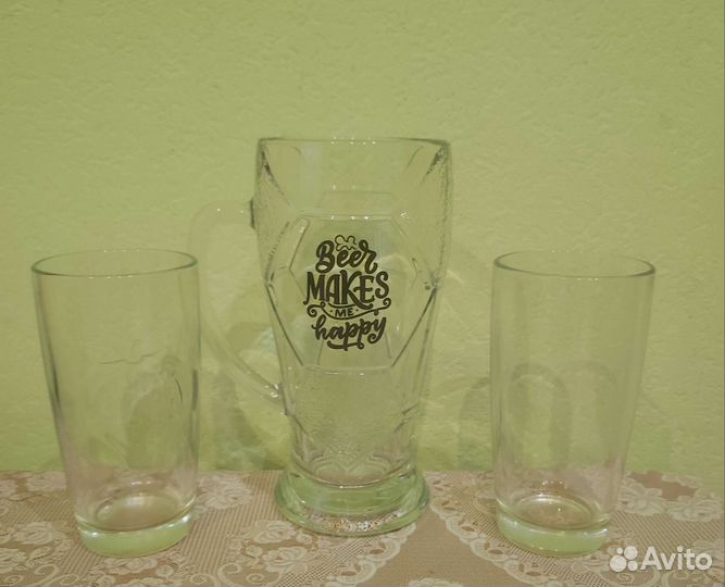 Пивная кружка+2 стакана
