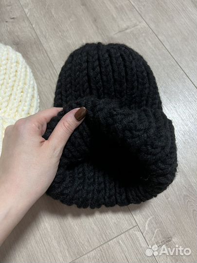 Шапка вязаная объемная зима