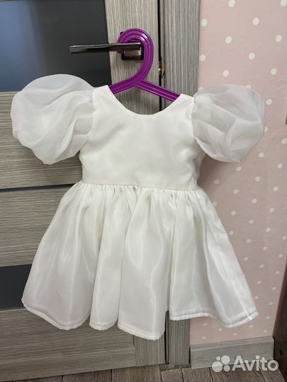 Белое платье для девочки 92