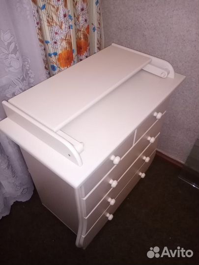 Комод с пеленальным столиком кремовый (Гандылян)