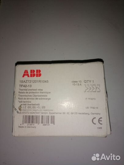 Тепловые реле защиты от перегрузки ABB