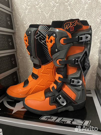 Мотоботы RYO Racing MX6 эндуро, оранжевый / черный