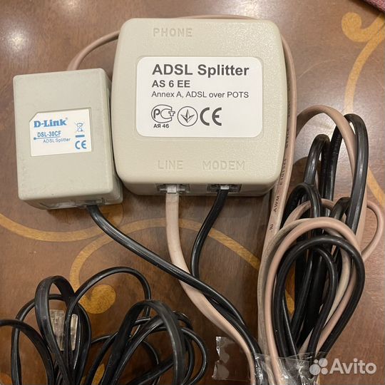 Сплиттер adsl, телефонный кабель