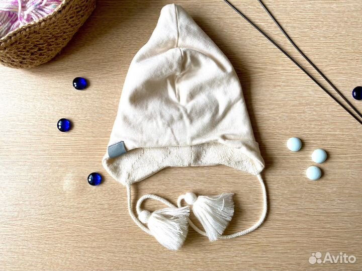 Демисезонная шапка на девочку 50 размер Huppa