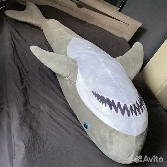 Акула плюшевая 200 см Большая игрушка как из Икеи