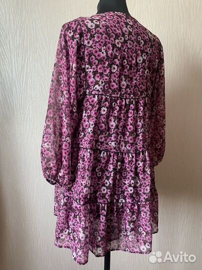 Шифоновое платье короткое Bershka 44 р