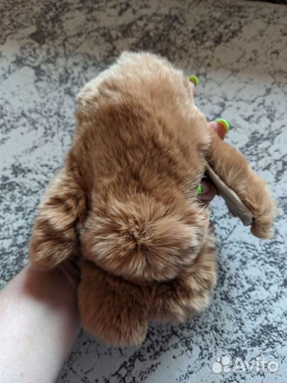 Брелок Зайчик из натурального меха