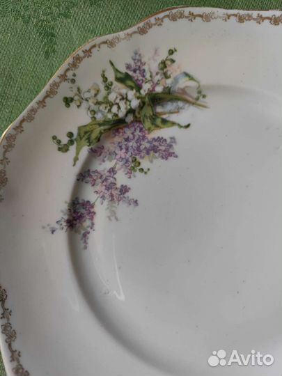 Тарелка с ландышами и сиренью Ранние Советы