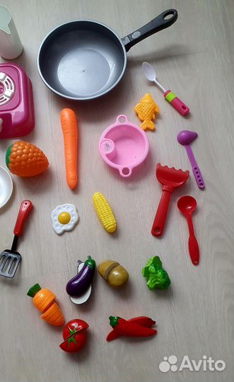 Детская кухня, большой набор для лепки, игрушки