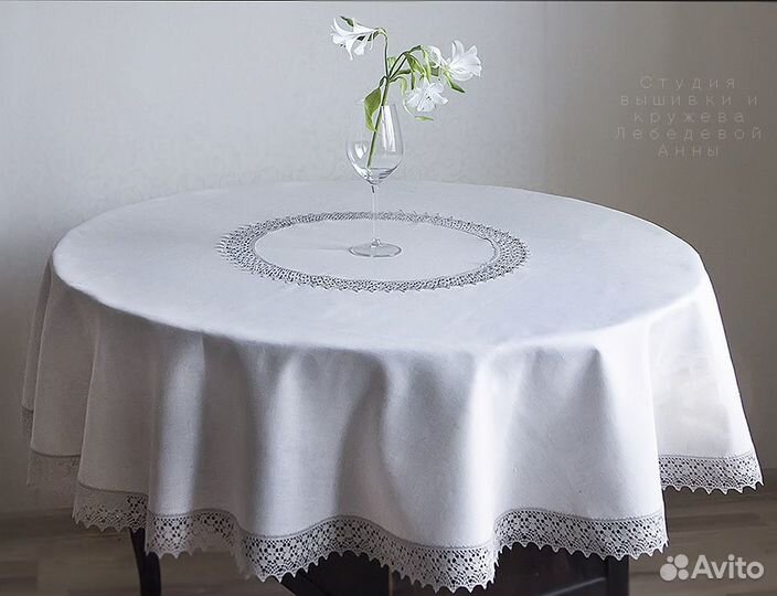 Пошив круглых скатертей и салфеток индивидуально