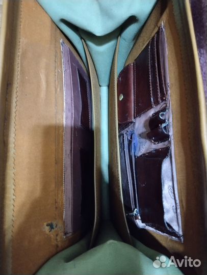 Мужской кожаный портфель ретро