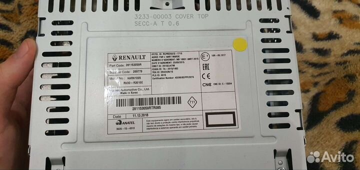 Штатная магнитола renault sandero 2