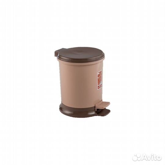 Ведро с педалью 7 л мокко