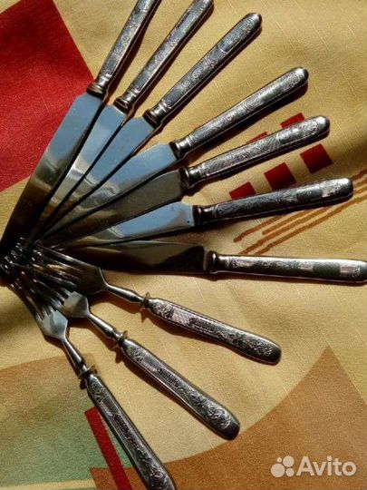 Столовый набор ножи и вилки СССР