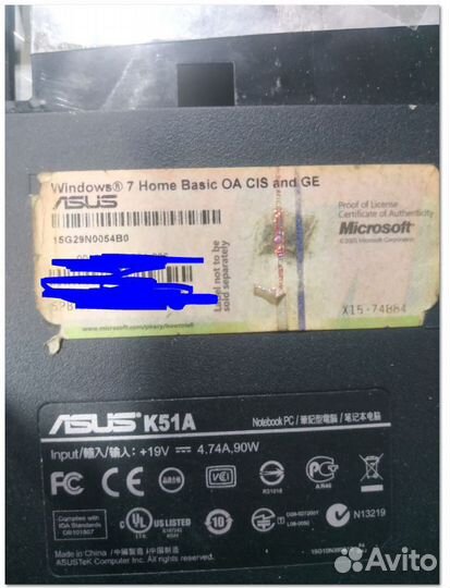 Asus k51a,разбор,запчасти