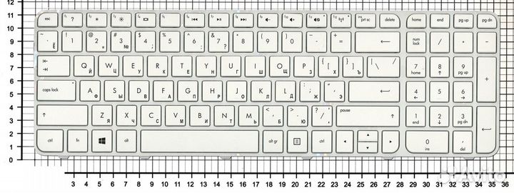 Клавиатура для ноутбука HP Pavilion G6-2000 белая