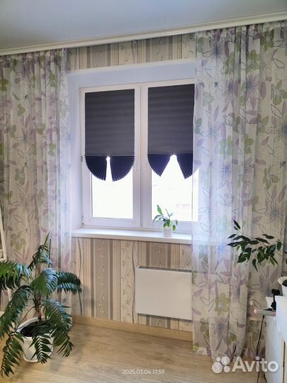 Тюль-штора под лен