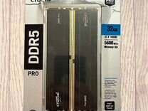 Оперативная память Crucial Pro DDR5 32гб(2x16гб) 5