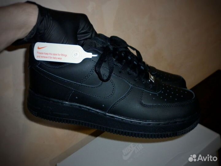 Мужские Nike Air Force 1 чёрные