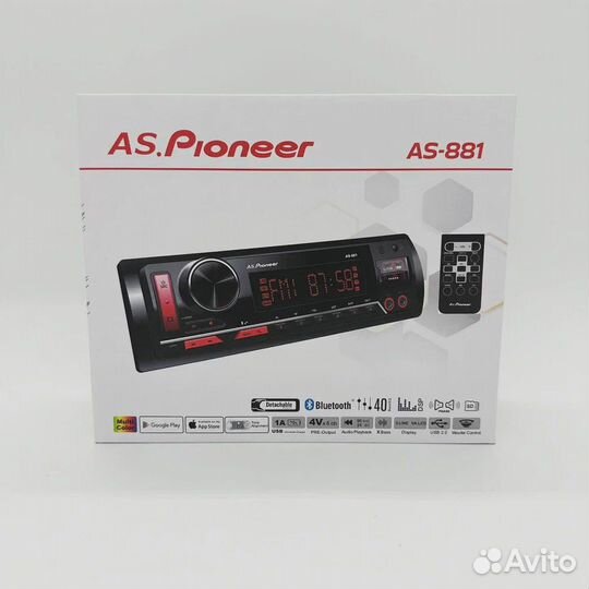 Автомагнитола процессорная Pioneer 881 1 DIN